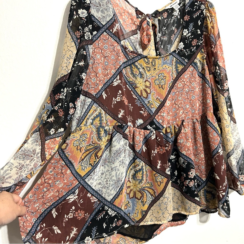 American Eagle Multicolor Patchwork Tie Back Baby… - image 5